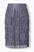 Fringed skirt with elastic waist