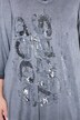 Lang T-shirt, pynteprint, kantknude