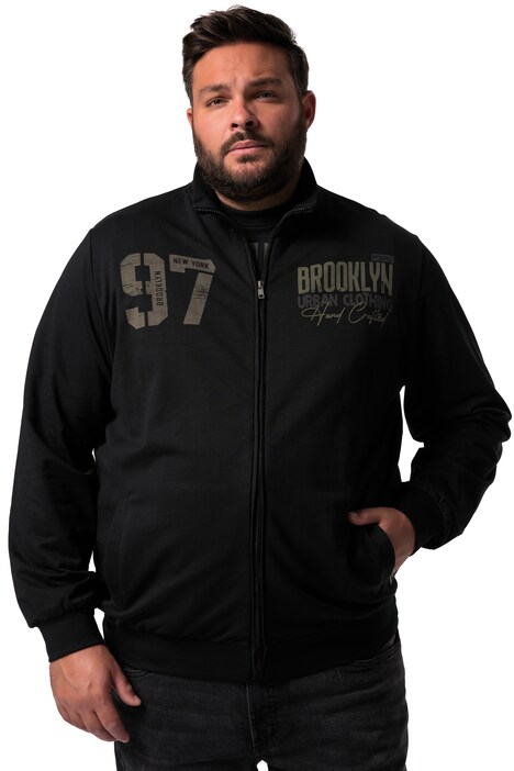 Mikina Men+, stojáček, potisk na hrudi, do 8XL