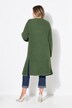 Cardigan très long, couture fantaisie de l'encolure jusqu'à la base