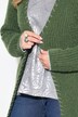 Cardigan très long, couture fantaisie de l'encolure jusqu'à la base