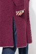 Extra long decorative neckline stitch cardigan