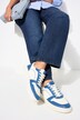 Sneakers en cuir, empiècements colorés, semelle amovible - largeur H