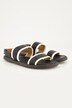 Leren sandalen, klittenband, wijdte H