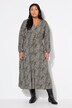 maxikjole, A-form, Leoprint, slå-om-look