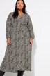 maxikjole, A-form, Leoprint, slå-om-look