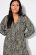 maxikjole, A-form, Leoprint, slå-om-look