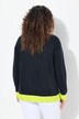 Pull bords-côtes fluo. Col V et manches longues