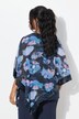 Bluse, chiffonslag, bådudskæring, 3/4 -ærmer