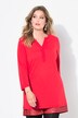 Skjortebluse, lige pasform, udskæring med chiffon