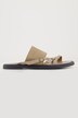 Sandales en cuir. Mélange nappa et nubuck - largeur H
