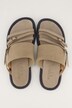 Sandales en cuir. Mélange nappa et nubuck - largeur H