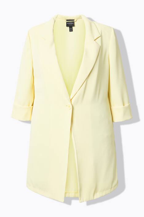 Blazer col à revers. Fermeture 1 bouton et manches 3/4