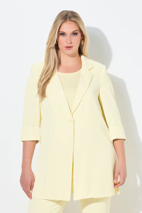 Blazer col à revers. Fermeture 1 bouton et manches 3/4