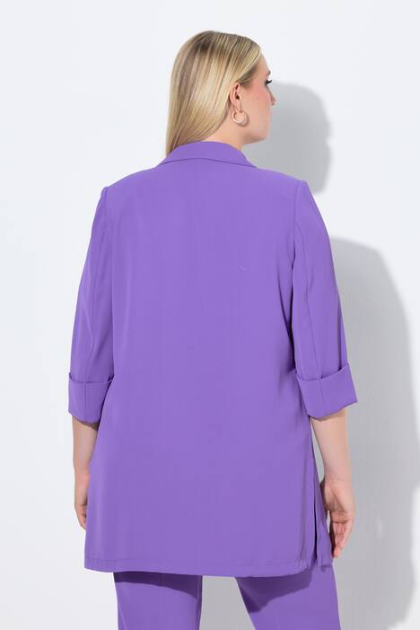 Blazer col à revers. Fermeture 1 bouton et manches 3/4