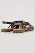 Leren sandalen, gekruiste bandjes, wijdte H