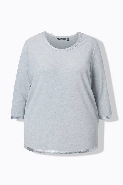 Shirt, Silberdruck, Classic, Rundhals, 3/4-Arm