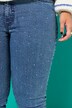 Skinny jeans, slim fit, 5-pocket, glittersteentjes