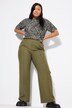 Elastic Waist Side Stripe Wide Leg Pant
