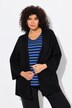 Cardigan, A-lijn, open model, V-hals, 3/4-mouwen