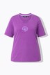 T-shirt motif rose, coupe Classic, col rond et manches courtes