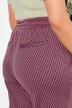 Jacquard-bukse, rette ben, elastisk linning
