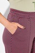 Jacquard-bukse, rette ben, elastisk linning