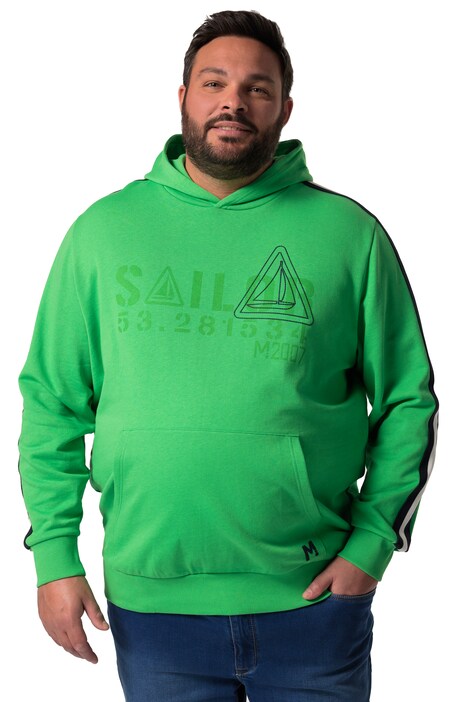Mikina s kapucí Men+, velký potisk, do 8XL