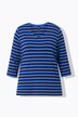 Pruhované tričko, předu dvouvrstvé, výstřih do V, 3/4 rukávy