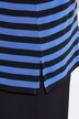 Pruhované tričko, předu dvouvrstvé, výstřih do V, 3/4 rukávy