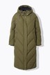 Cappotto trapuntato dal taglio oversize con cappuccio e fodera colorata