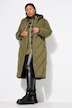 Cappotto trapuntato dal taglio oversize con cappuccio e fodera colorata