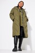 Cappotto trapuntato dal taglio oversize con cappuccio e fodera colorata