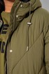 Cappotto trapuntato dal taglio oversize con cappuccio e fodera colorata
