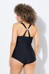 Maillot de bain aspect dos nu. Ceinture fantaisie avec nœud. Bonnets souples