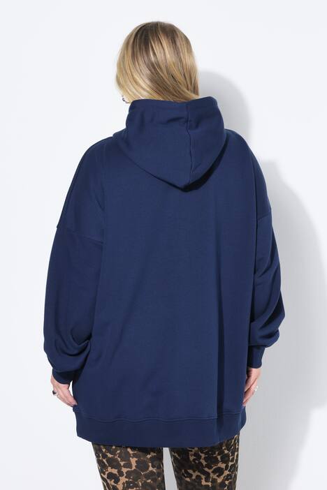 Hoodie, oversized, glitter-statement, hætte