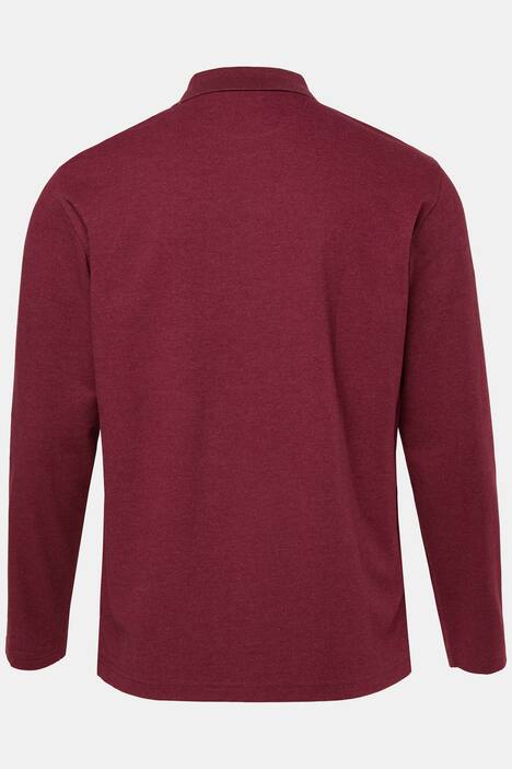 Men+ poloshirt, basic, piqué, lange mouwen, tot 8XL