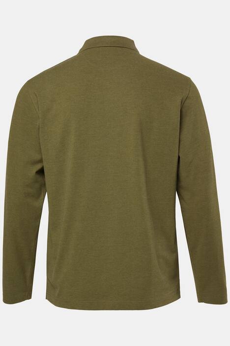 Men+ poloshirt, basic, piqué, lange mouwen, tot 8XL