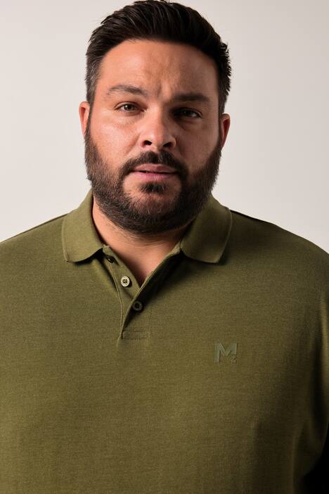 Men+ poloshirt, basic, piqué, lange mouwen, tot 8XL