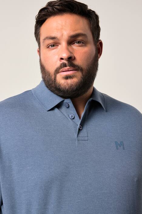 Polo Men+ en maille piquée, manches longues, collection Basic – jusqu'au 8 XL