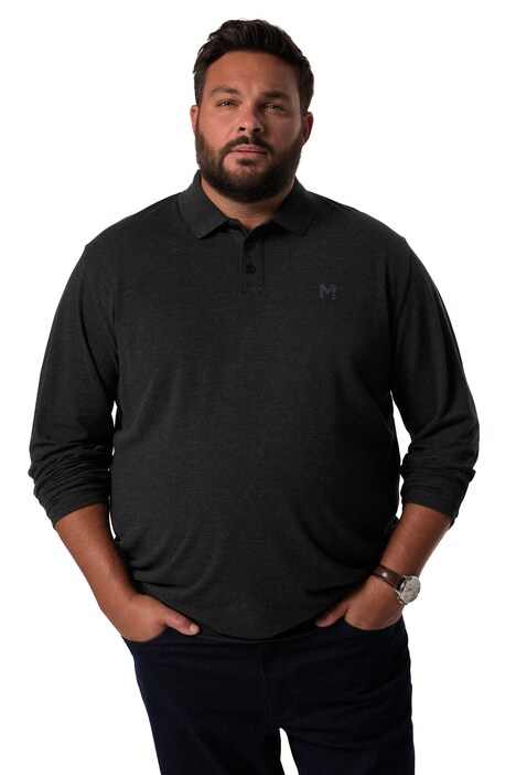 Polokošile Men+, břišní střih, Basic, piké, dlouhé rukávy, do 8XL