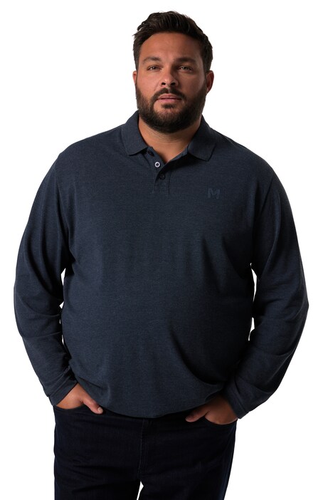 Polokošile Men+, břišní střih, Basic, piké, dlouhé rukávy, do 8XL