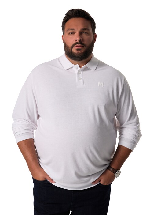Polokošile Men+, břišní střih, Basic, piké, dlouhé rukávy, do 8XL