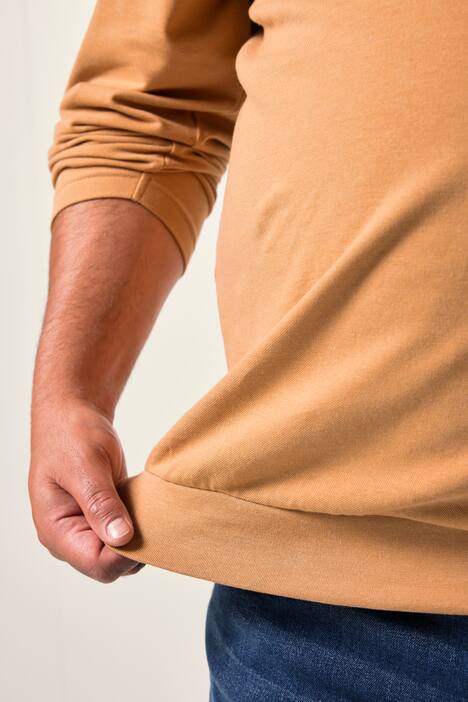 Polo Men+ en maille piquée, ventre confort et manches longues, collection Basic – jusqu'au 8 XL
