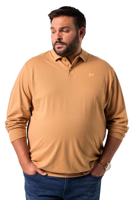 Polokošile Men+, břišní střih, Basic, piké, dlouhé rukávy, do 8XL