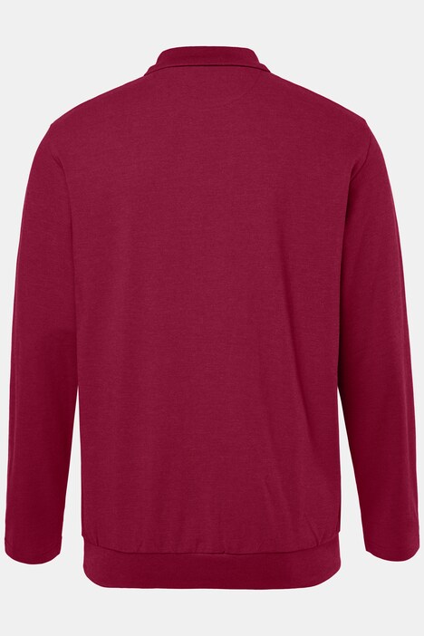 Men+ poloshirt, Buik-Fit, basic, piqué, lange mouwen, tot 8XL