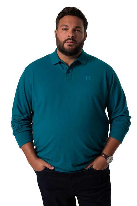 Polokošile Men+, břišní střih, Basic, piké, dlouhé rukávy, do 8XL