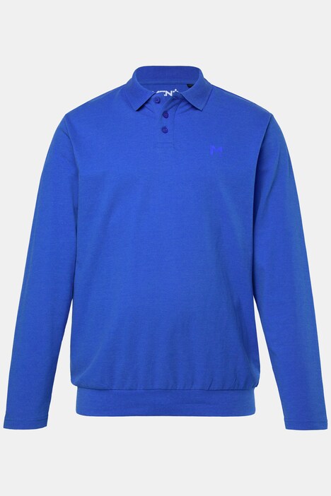 Men+ poloshirt, Buik-Fit, basic, piqué, lange mouwen, tot 8XL