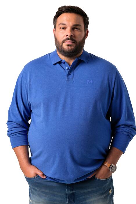 Polokošile Men+, břišní střih, Basic, piké, dlouhé rukávy, do 8XL
