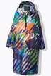 Funksjons-regnkappe, unisex, trykk, hette